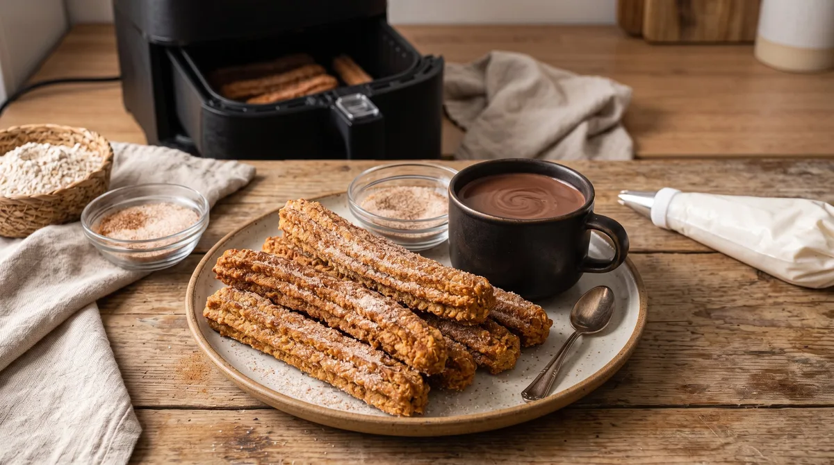 Churros de avena en freidora de aire: receta reducida en calorías, idea para un antojo saludable
