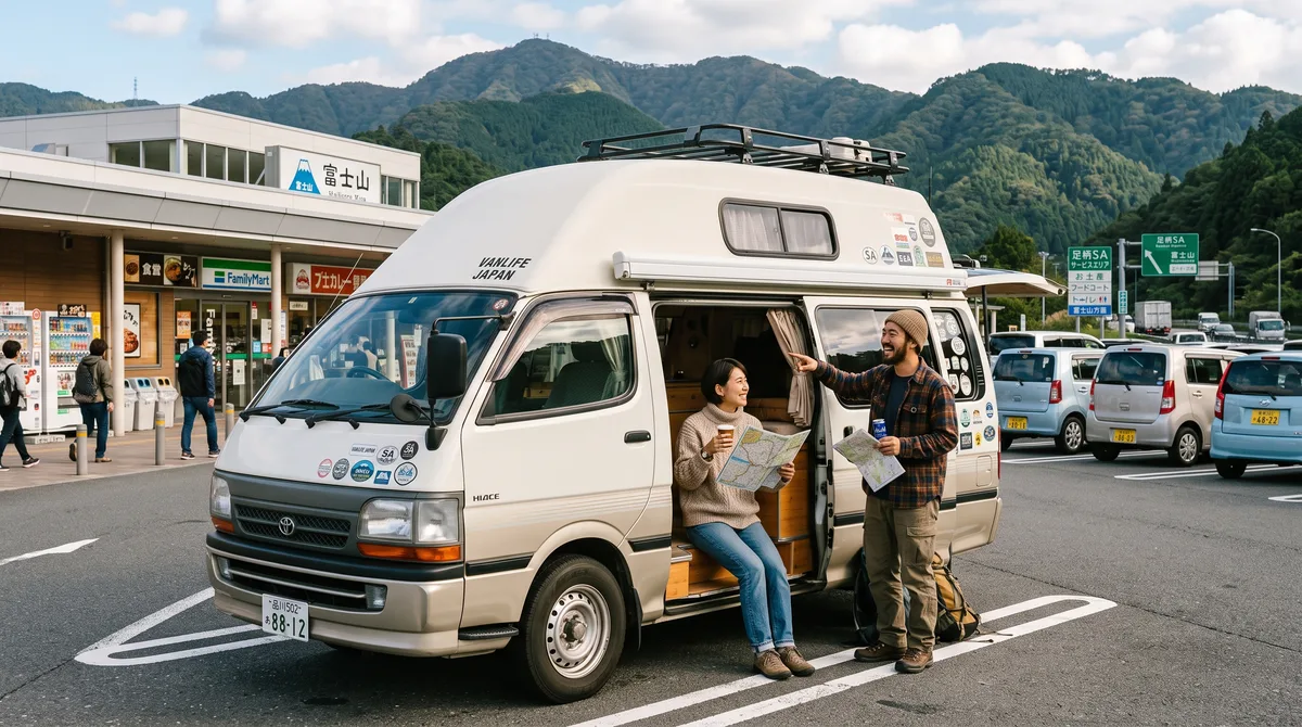 Casal faz viagem pelas estradas do Japão enfrentando chuvas e preparando seus alimentos dentro de sua van