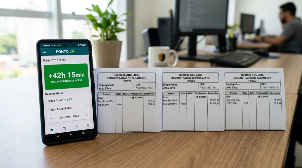 Funcionário faz horas extras durante três meses para aumentar a renda da família e, ao conferir os holerites, percebe que a quantidade registrada não acompanha todas as horas que anotou