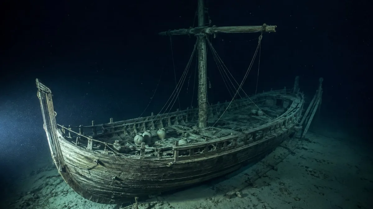 Hallazgo histórico: encontraron un barco griego intacto de 2.400 años a más de 2 kilómetros bajo el mar