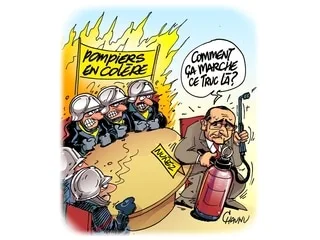 Le dessin de Chaunu : la colère des pompiers