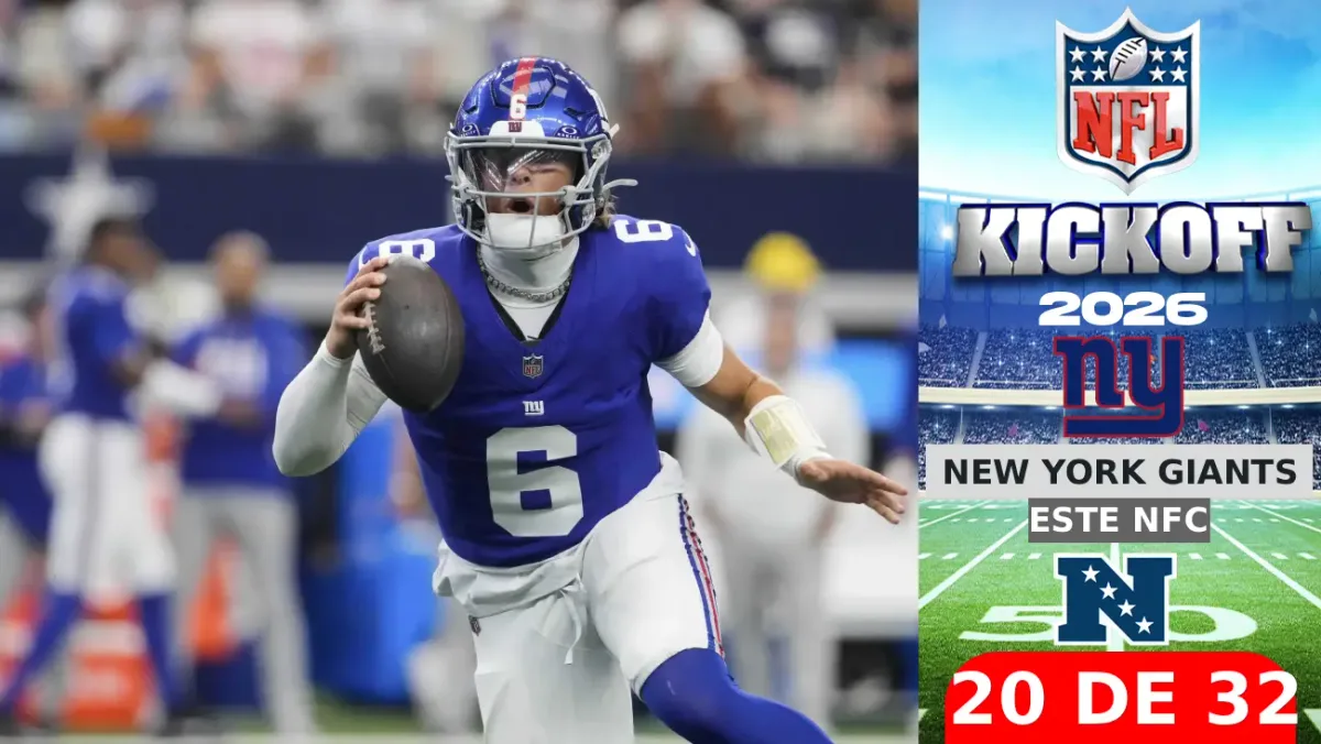 Todo lo que debes de saber sobre los New York Giants rumbo al Kickoff 2026 de la NFL