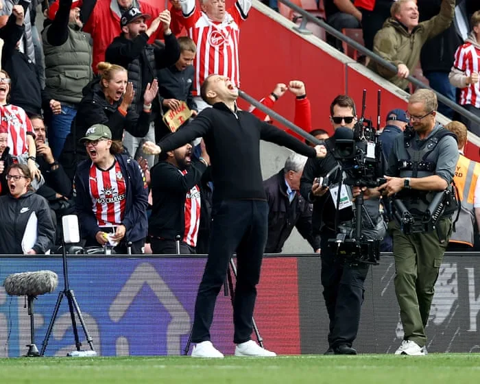 Joy for Eckert as 10-man Southampton edge out Portsmouth in feisty derby