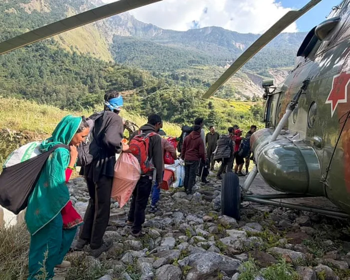 Flash floods kill five and destroy villages in central Nepal