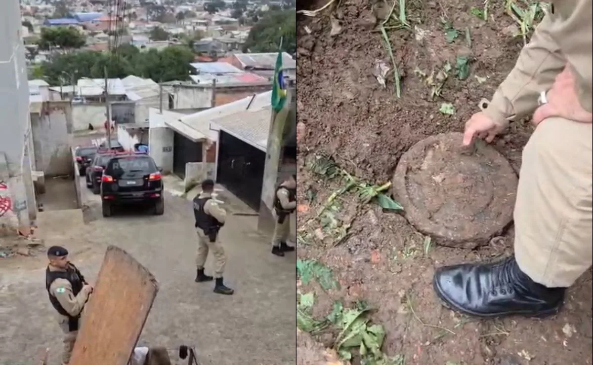 Muita droga debaixo da terra! Polícia descobre esconderijo do crime e prende traficantes em morro no Parolin; vídeo