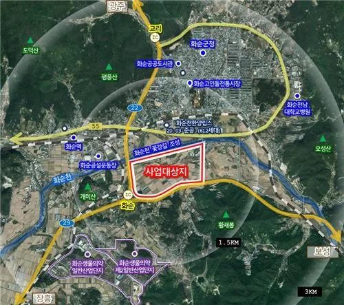 화순군, '반도체 배후도시' 삼천지구 개발…2029년 착공 목표