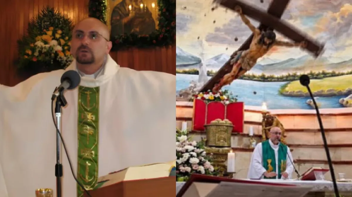 La despedida de la Iglesia al sacerdote que murió aplastado por una cruz durante una misa en Ecuador
