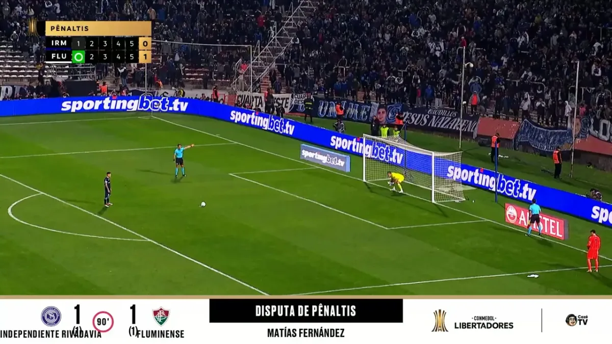 Veja a disputa de pênaltis entre Independiente Rivadavia x Fluminense