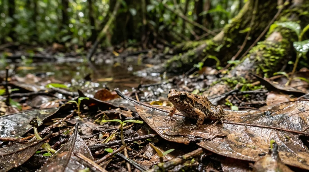 Uma rã quase idêntica às vizinhas escondia outra espécie: DNA e canto revelaram um animal desconhecido nas florestas alagadas da Amazônia
