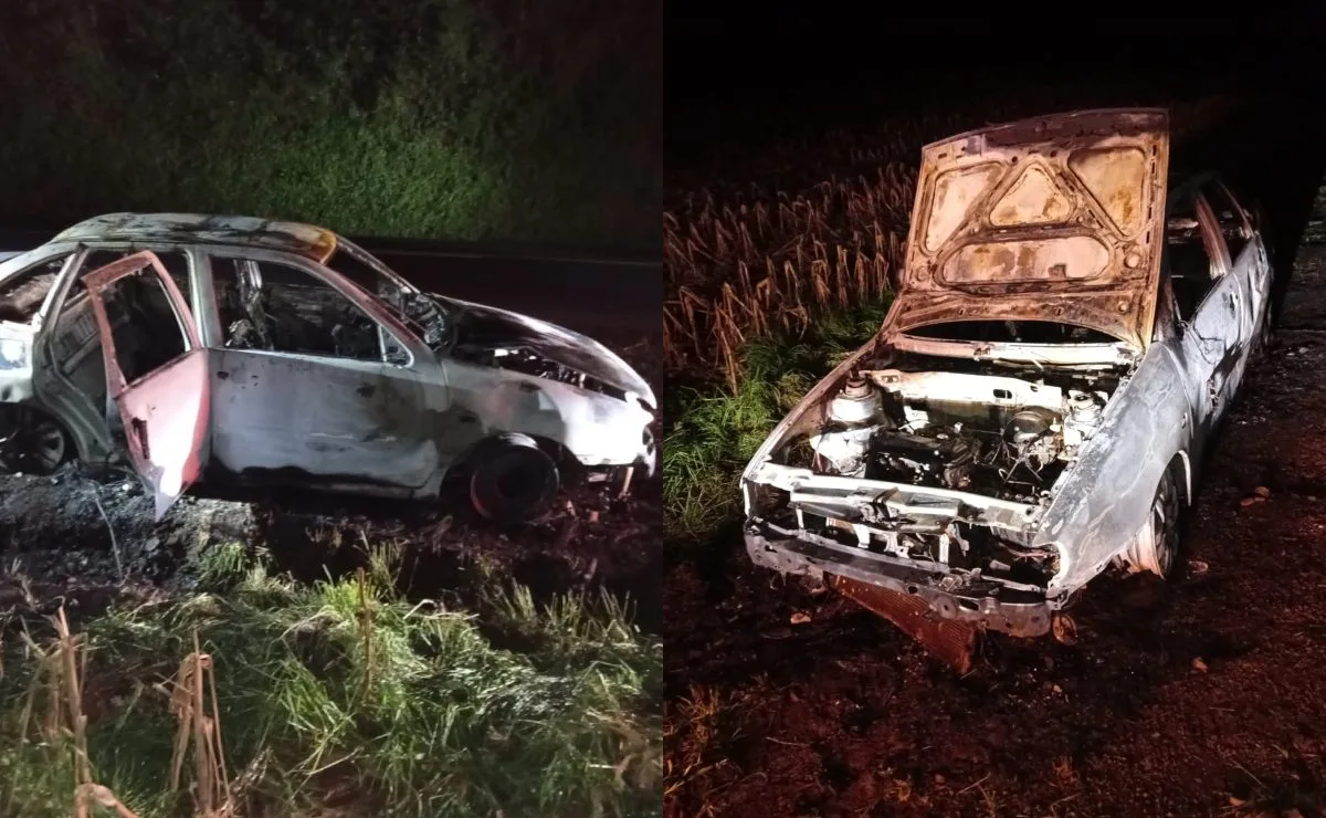 Pedra suja de sangue e corpo carbonizado! Em reviravolta, polícia descobre crime brutal em suposto acidente de carro