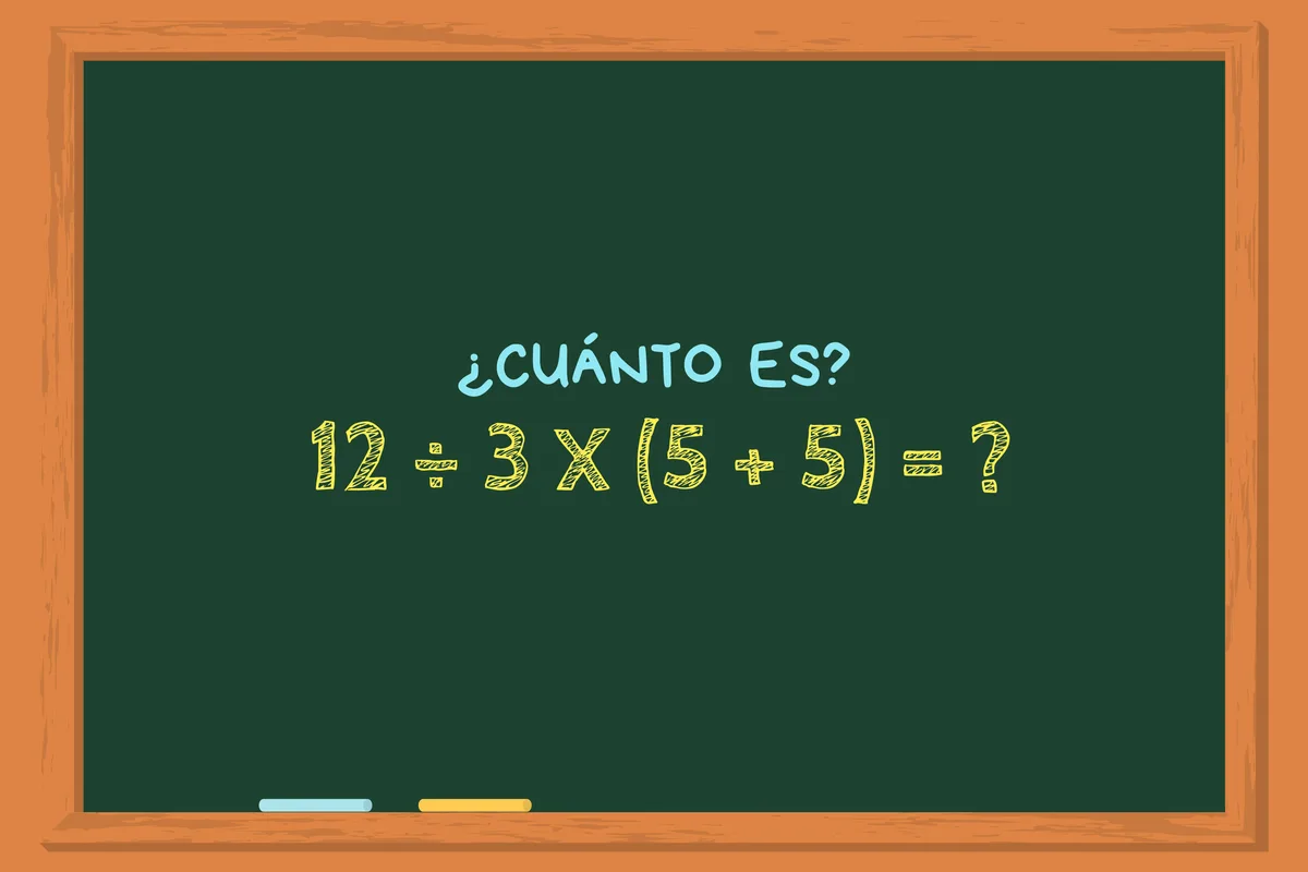 ¿Cuánto es 12 ÷ 3 x (5 + 5)? El cálculo matemático en el que el 98% se equivoca al intentar resolverlo en tan solo diez segundos
