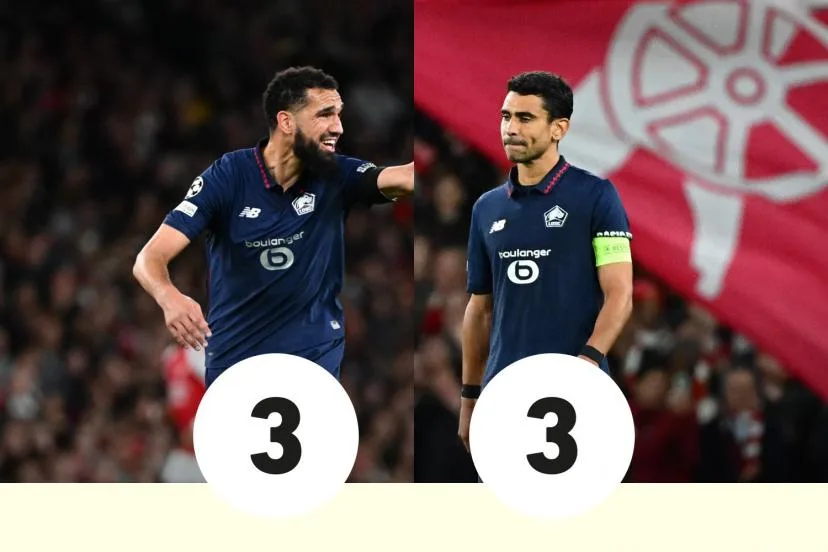 Les notes d'Arsenal-Lille : Nabil Bentaleb et Benjamin André, des milieux en déroute