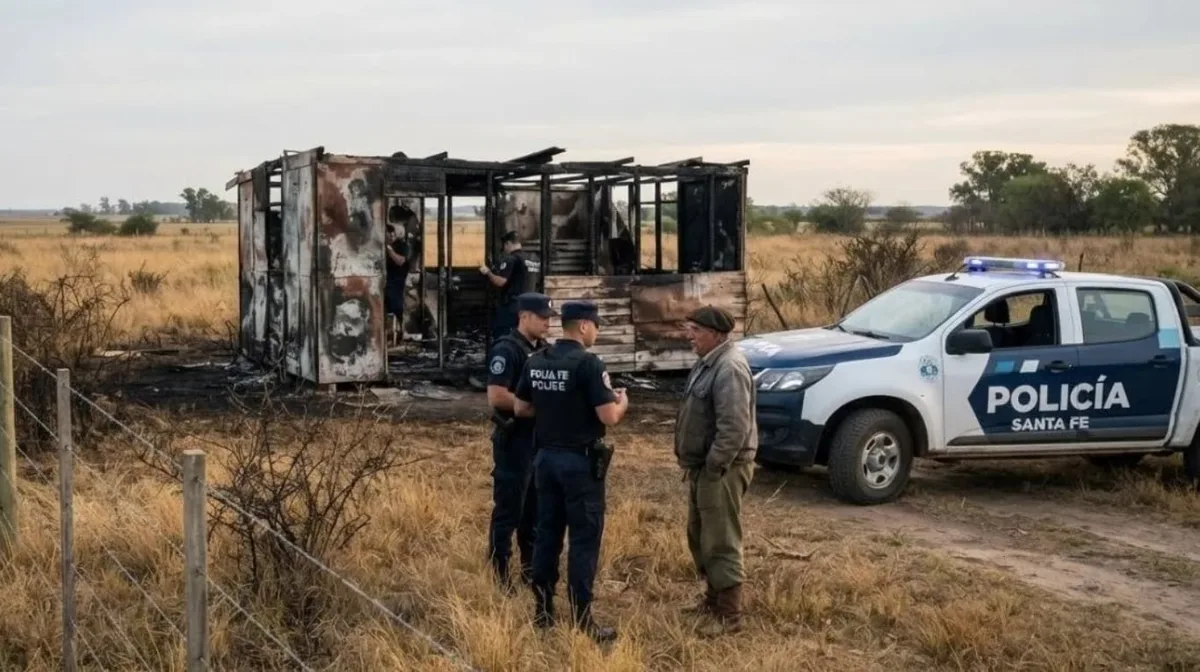 Encontraron calcinados los cuerpos de dos trabajadores rurales en Santa Fe: investigan un presunto crimen seguido de suicidio