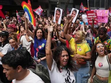 Brazilian students in Rio de Janeiro march against the prospect of another Bolsonaro presidency
