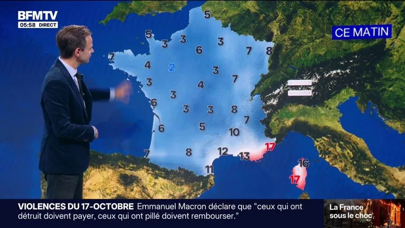 Premières gelées de la saison, baisse des températures et fortes pluies… la météo de ce lundi 19 octobre
