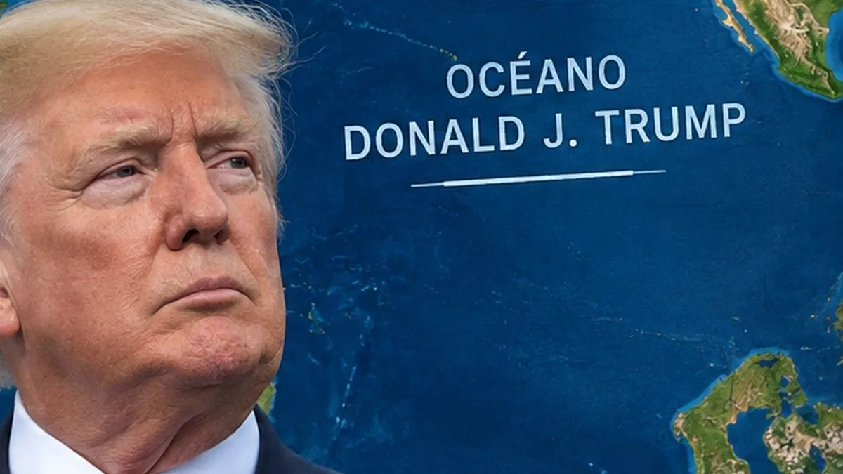 Donald Trump sin límites: ahora quiere rebautizar un océano y propuso ponerle su nombre