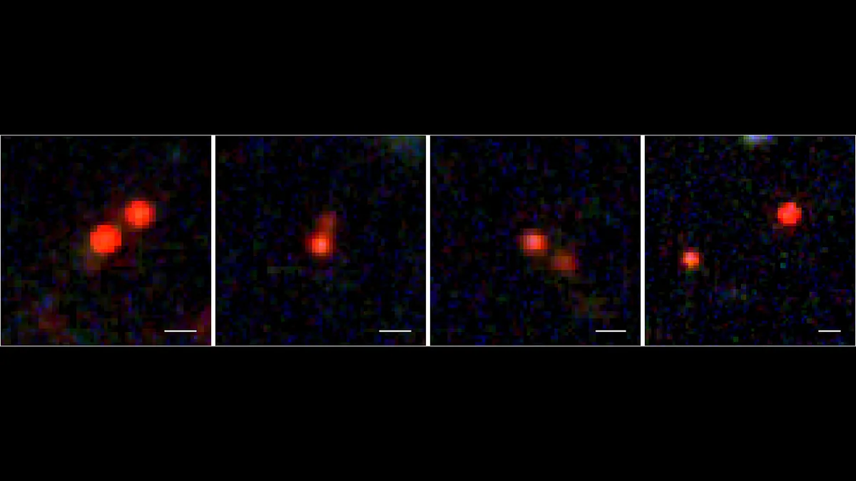Ungewöhnliches Doppel: Verschmelzen hier Paare von Little Red Dots?