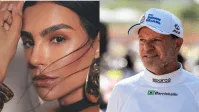 Cíntia Chagas aparece ao lado de Rubens Barrichello pela 1ª vez; veja fotos