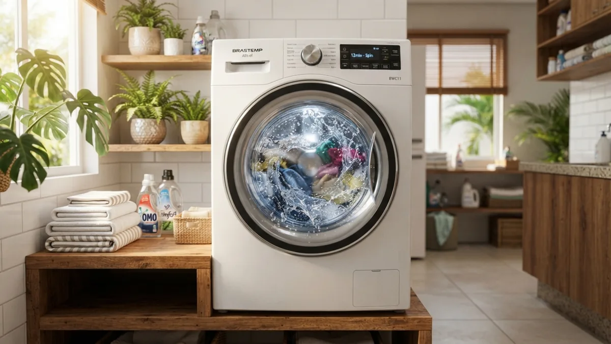Adeus, roupas encharcadas: o truque do “código oculto” no painel das máquinas de lavar modernas que ativa a centrifugação de força G e entrega a roupa praticamente seca sem usar calor