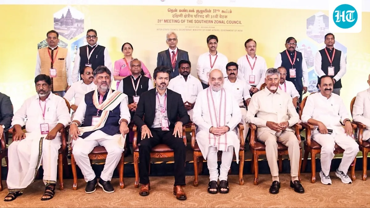 What was discussed at Amit Shah's meet with Vijay, Shivakumar, other South CMs?