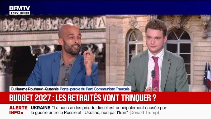 Budget 2027: "Est-ce que, en permanence, on va se dire que la cible, c'est le retraité?", questionne Guillaume Roubaud-Quashie, porte-parole du PCF