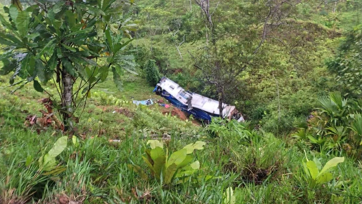 Al menos 20 heridos en nuevo accidente de bus en la vía Santa Marta - Medellín: el vehículo de pasajeros terminó en un abismo