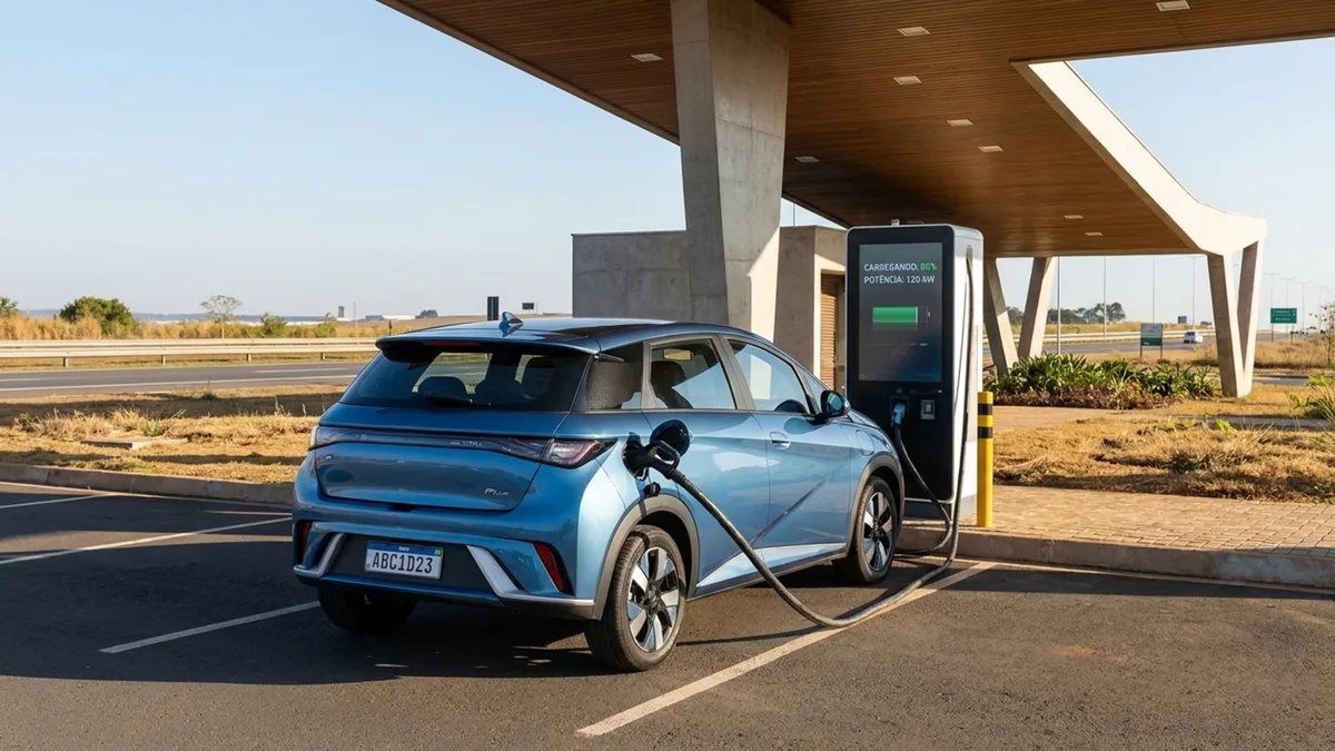 Por trás da carroceria de hatch existem 204 cv e 32 kgfm neste elétrico que ainda alcança até 330 km de autonomia oficial