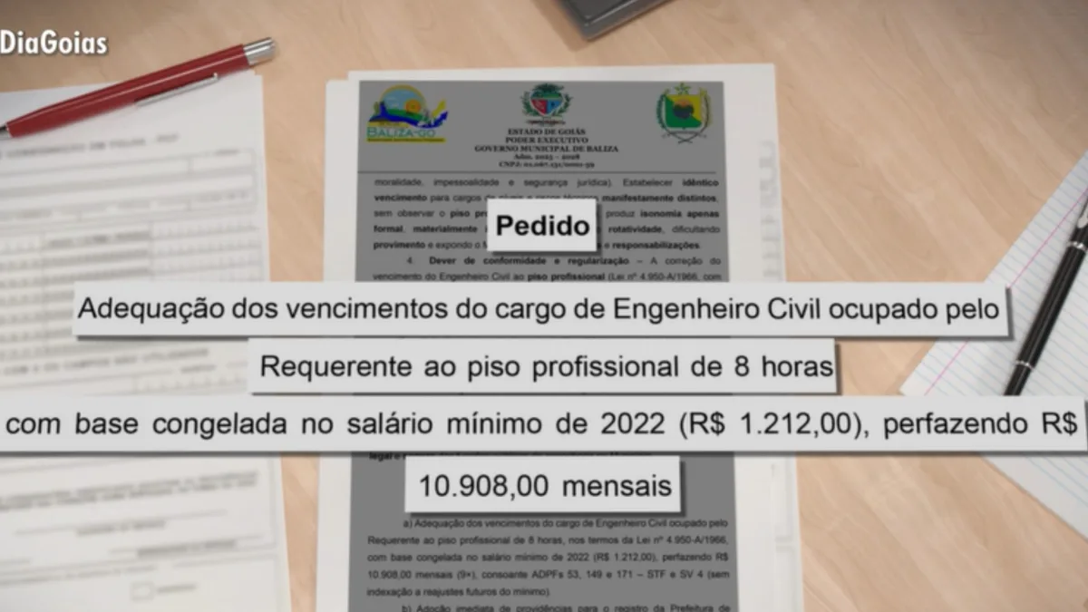 Engenheiro é investigado por dever mais de 7 meses de serviço e ainda pedir aumento, em Baliza