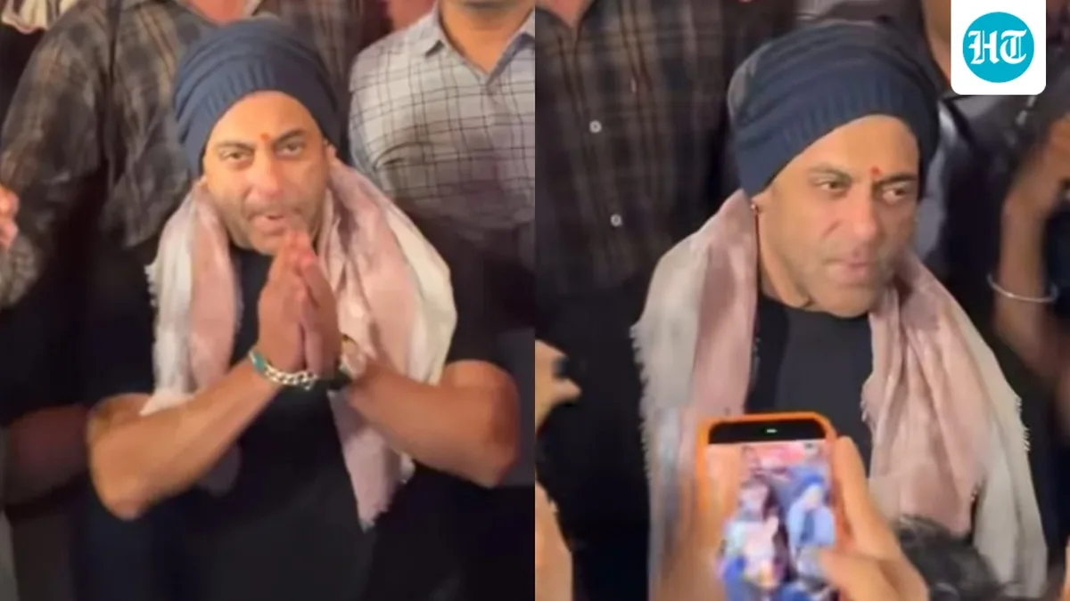 Salman Khan requests crowd with folded hands to make way, stops security from pushing child after Ganpati darshan