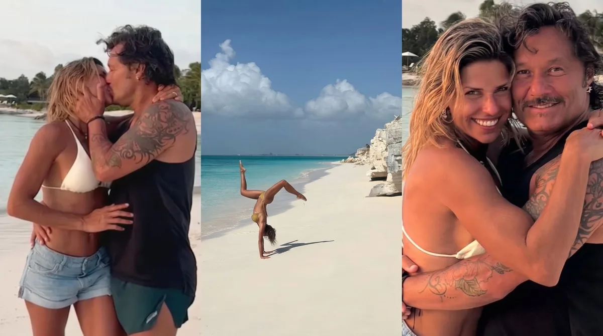Las mejores fotos de Diego Torres y su novia en una playa paradisíaca: buceo con tiburones, besos y todo el sol