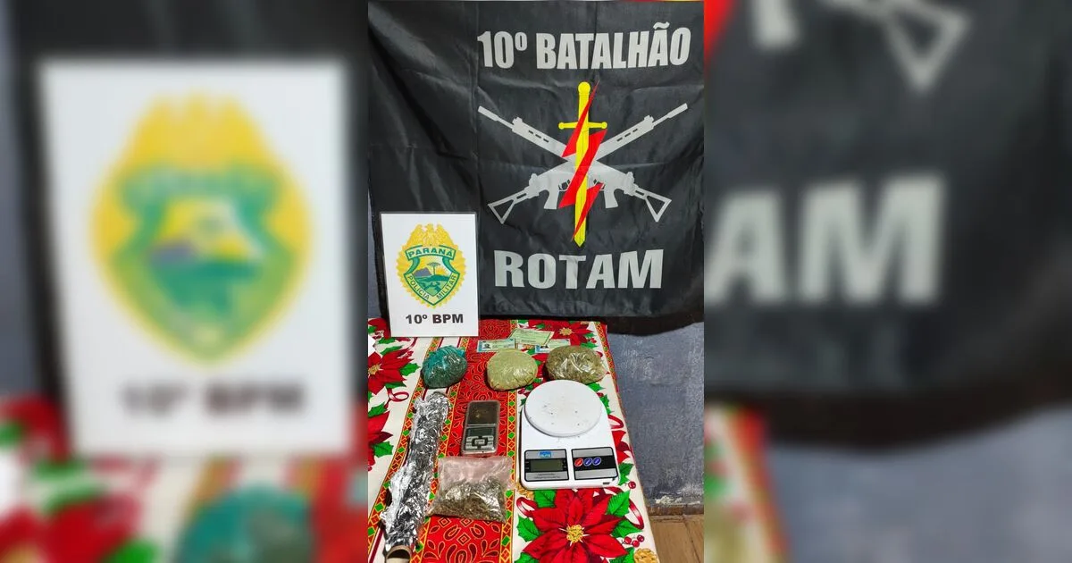 Rotam apreende maconha após fuga de suspeito em bairro de Apucarana