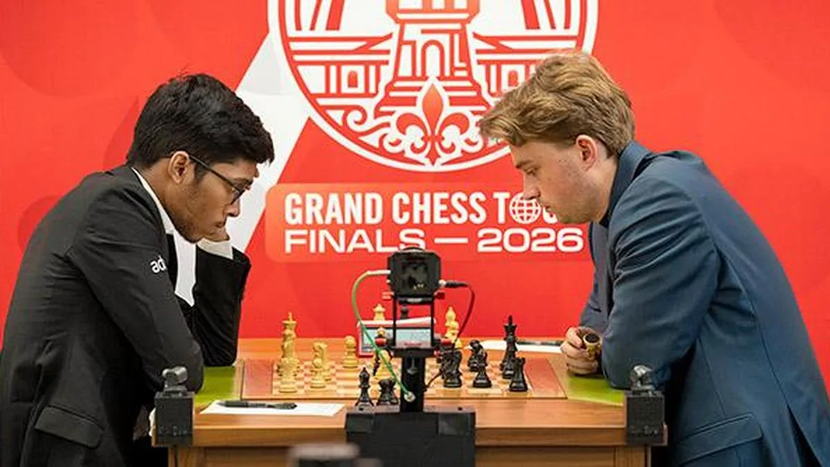 GCT Grand Finale: Praggnanandhaa lets Caruana off the hook