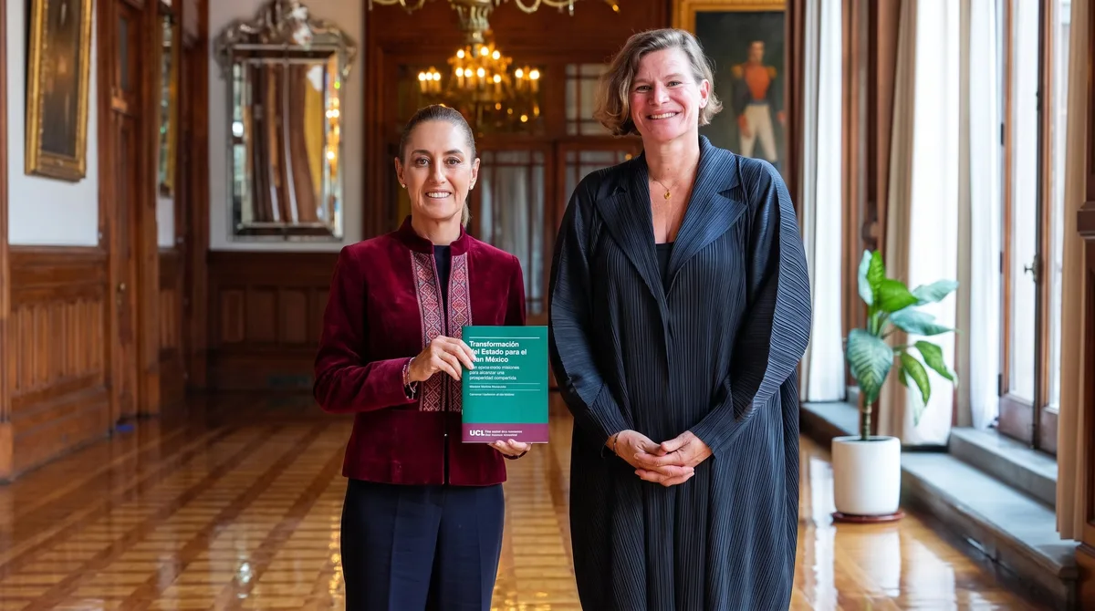 Sheinbaum recibe a Mariana Mazzucato, economista internacional, para hablar del Plan México