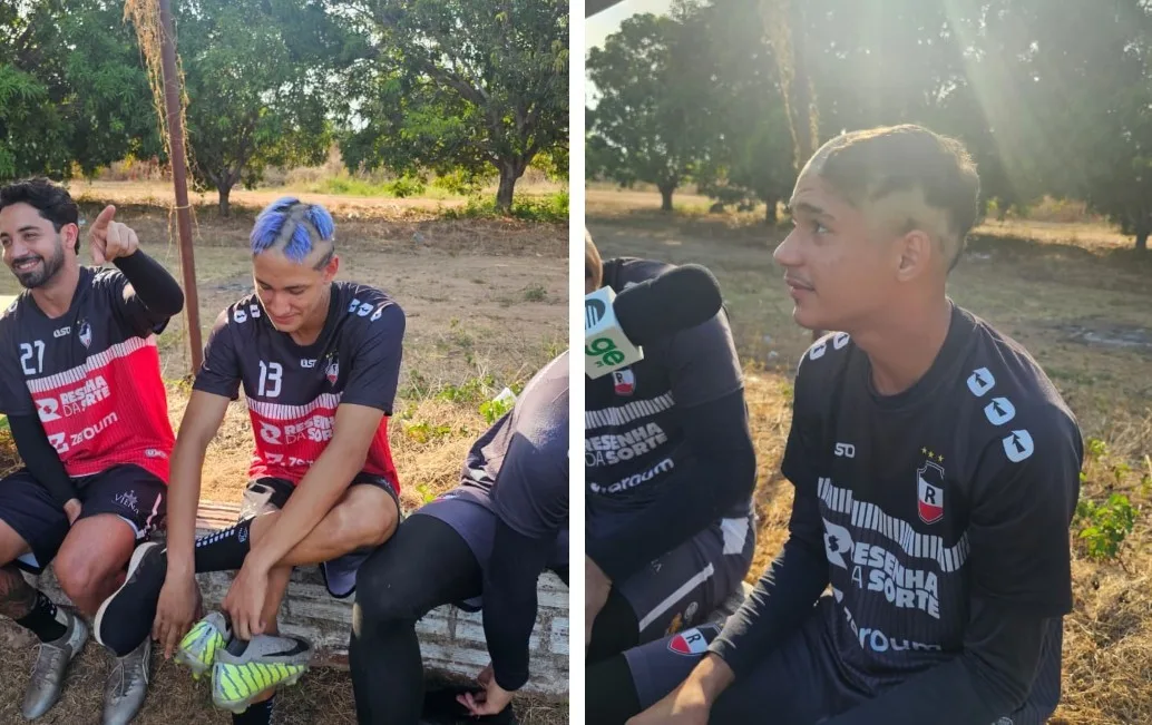 Cabelo maluco? Dupla do River-PI passa por trote, e Galo encerra preparação para final da Série B