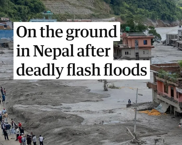On the ground in Nepal after deadly flash floods – video