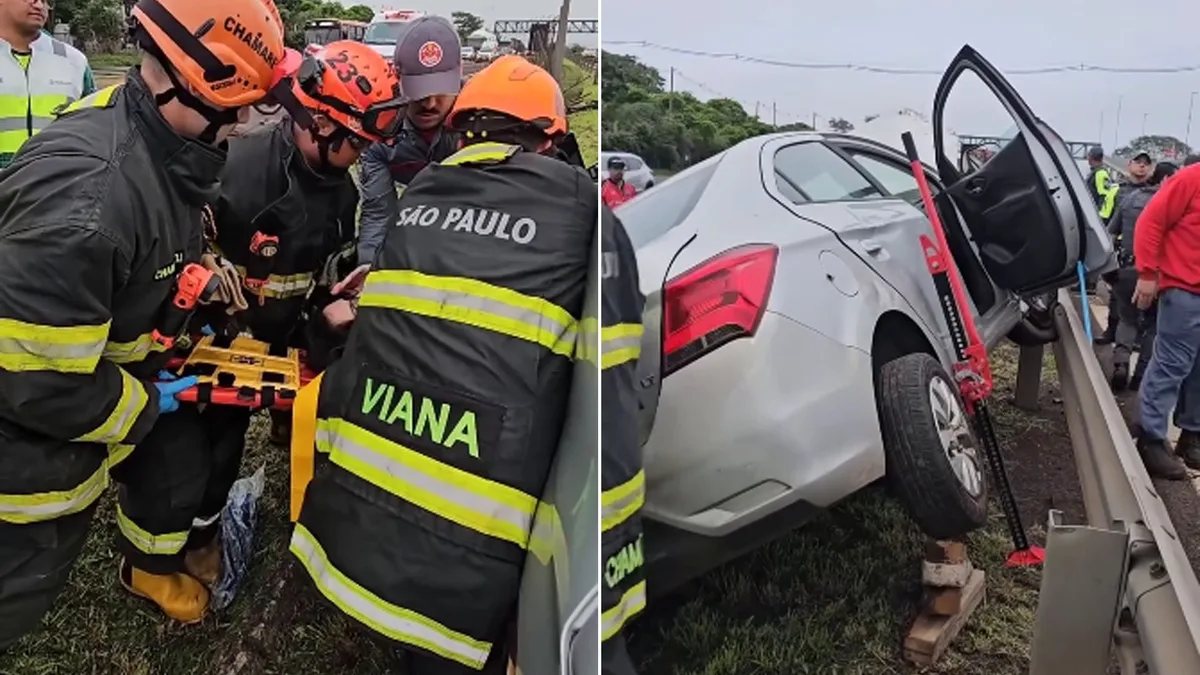 VÍDEO: Grávida de 8 meses perde controle da direção e capota carro na rodovia Marechal Rondon