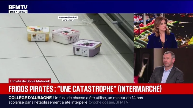Frigos piratés: "C'est une catastrophe, c'est du jamais-vu", assure Thierry Cottillard, président du groupement Les Mousquetaires