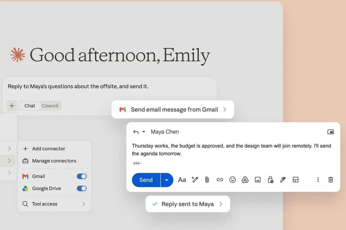Gmail : Claude peut désormais cliquer sur « Envoyer » sans vous demander la permission