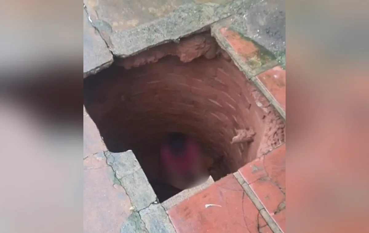 Mulher cai em poço de 4 metros após piso ceder no interior de SP