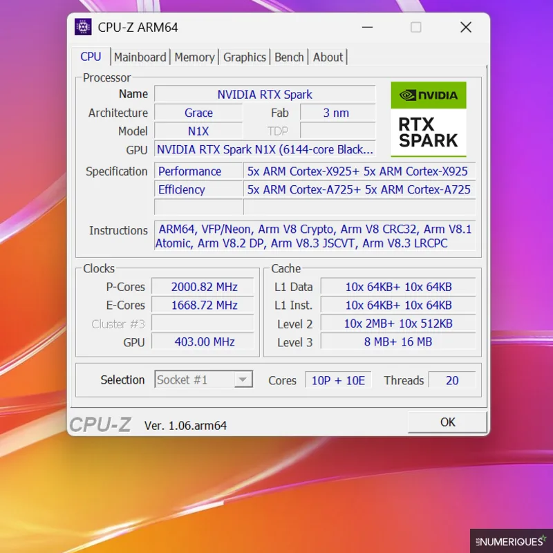 Actualité : Nvidia RTX Spark (N1X) : que vaut le CPU de la puce dopée à l'IA ? Nos résultats labo
