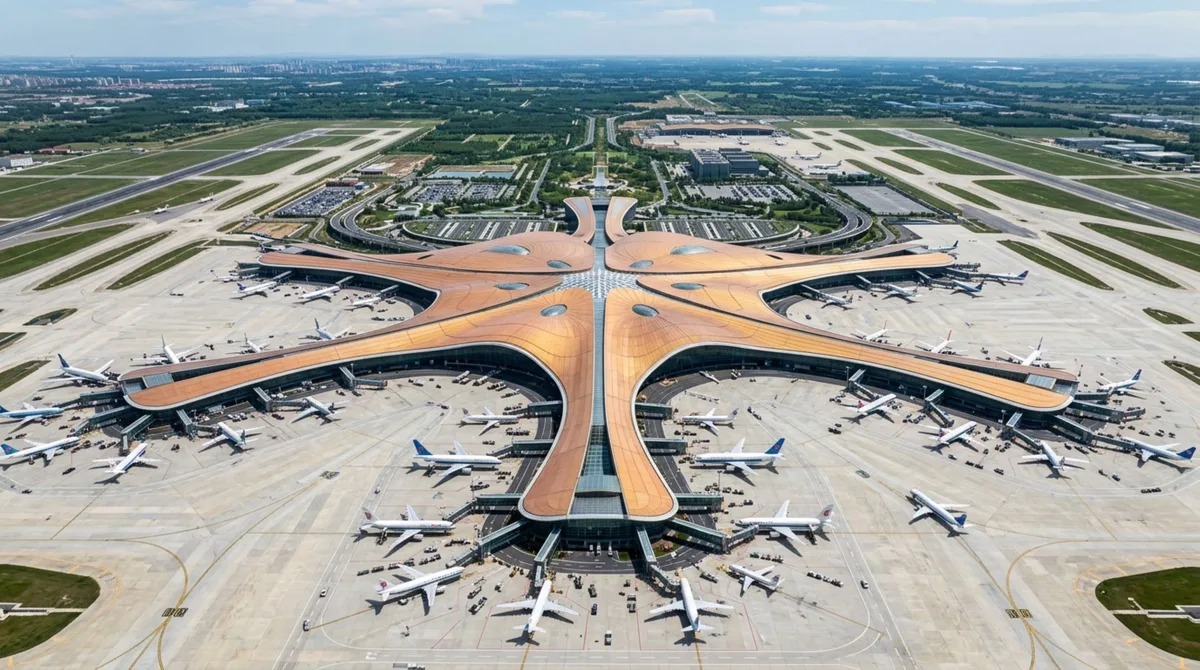 O megaterminal de R$ 60 bilhões com o formato de uma estrela-do-mar gigante projetado para receber 100 milhões de passageiros