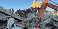 Operações de resgate em prédio que desabou na Faixa de Gaza chegam ao fim