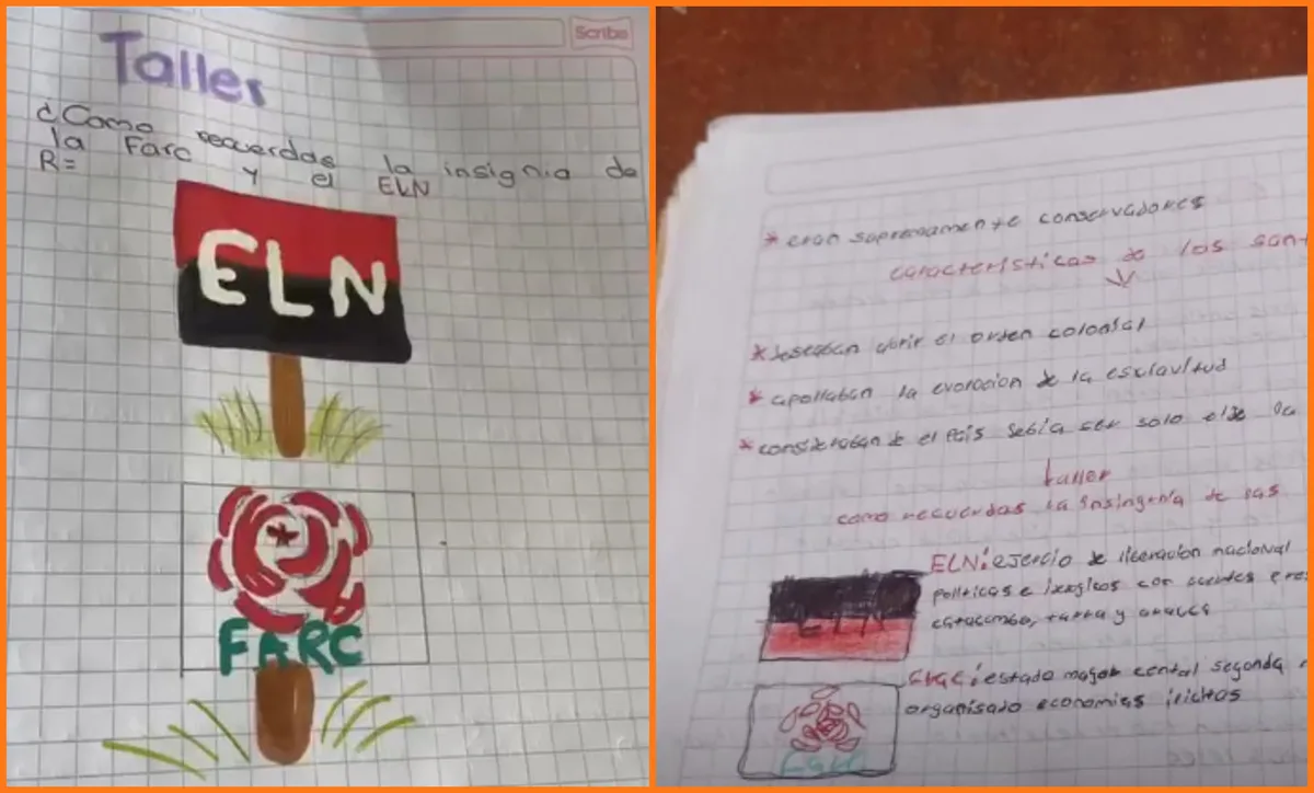 Profesora pidió dibujar las banderas del Eln y las Farc y el Centro de Memoria se refirió al acto: “Enseñar a los niños la historia del conflicto es necesario”