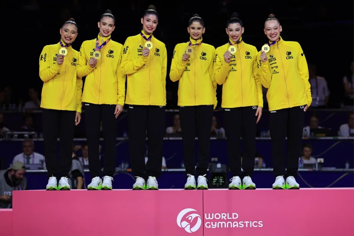Brasil usa collants russos de R$ 12 mil pela primeira vez em título mundial na ginástica rítmica