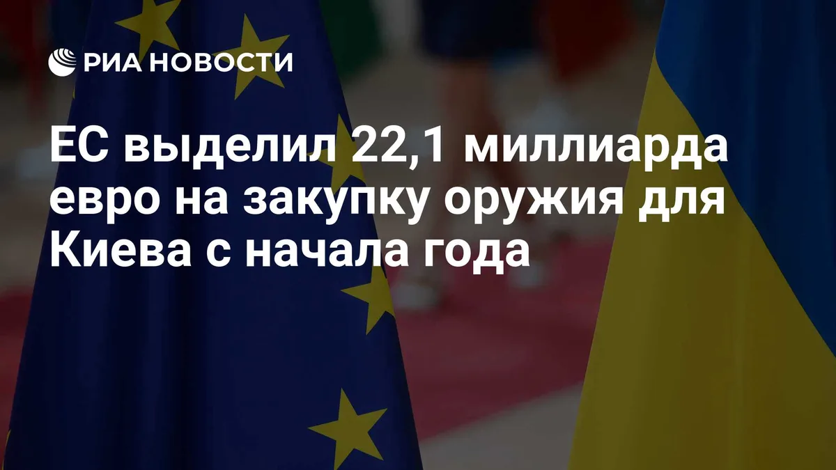 ЕС выделил 22,1 миллиарда евро на закупку оружия для Киева с начала года