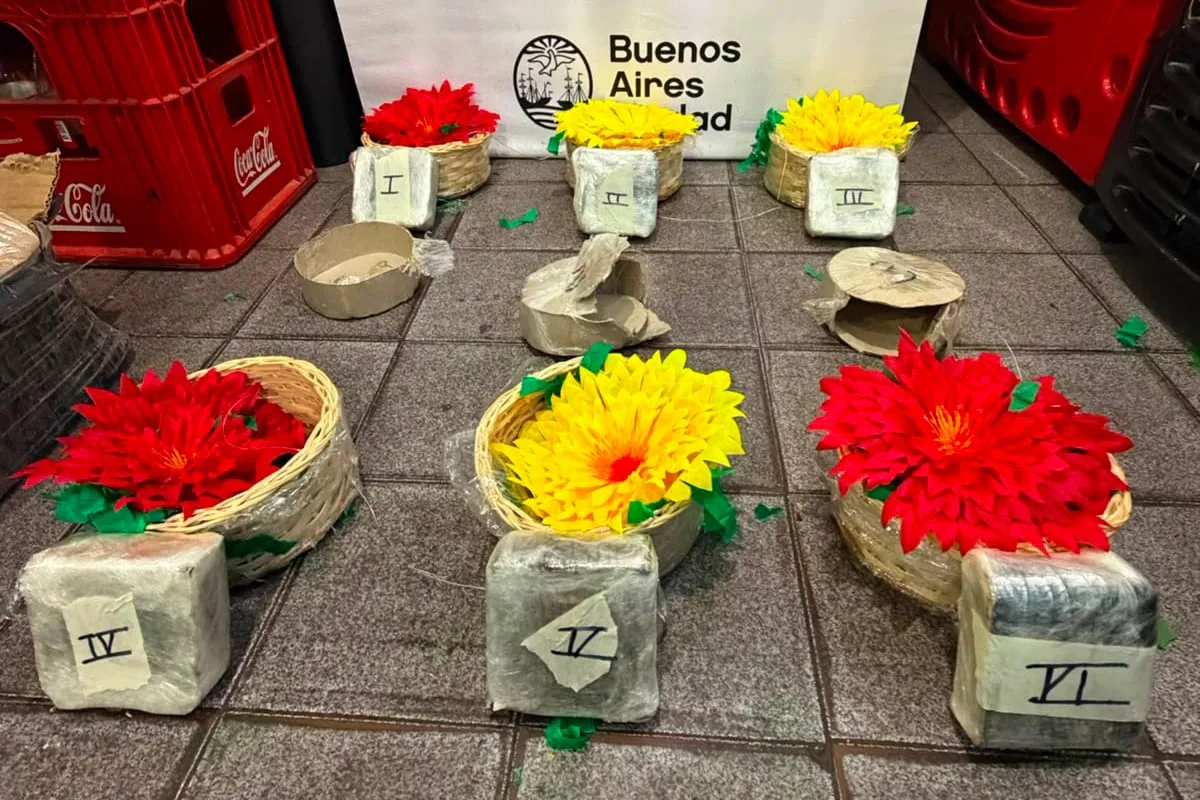 Detuvieron a un hombre chileno que ocultaba más de tres kilos de pasta base de cocaína en macetas de flores artificiales