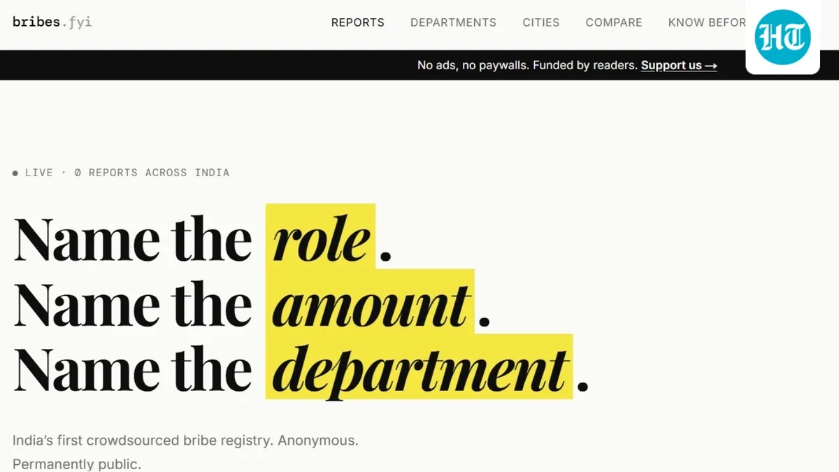 New website lets Indians anonymously report how much bribe they paid