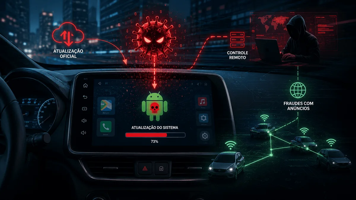 Novo vírus atinge centrais multimídia de carros com Android para aplicar golpes na internet