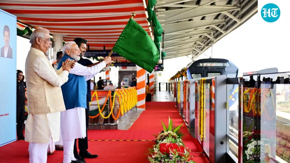 DMK, AIADMK stake claim to Chennai metro stretch after PM Modi-CM Vijay’s flag-off