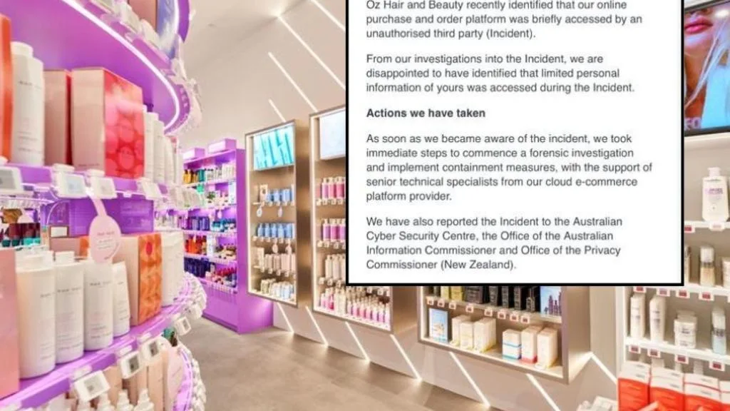 Personal data of 2 million customers exposed after Oz Hair and Beauty hit by cyber attack